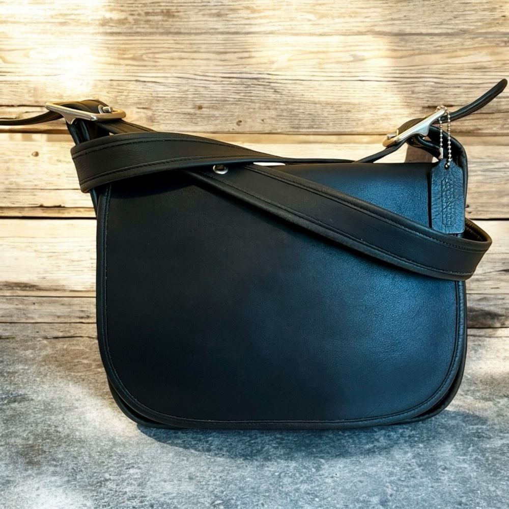 ‼️SOLD‼️ COACH Patricia's Legacy Bag Crossbody Saddle Bag 9951 Black Leather
